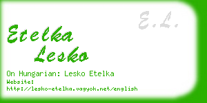 etelka lesko business card